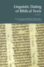 Image for Linguistic dating of biblical texts