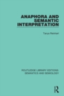 Image for Anaphora and semantic interpretation