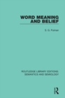 Image for Word meaning and belief