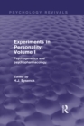 Image for Experiments in personality.: (Psychogenetics and psychopharmacology) : Volume 1,