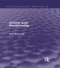 Image for Crime and Personality (Psychology Revivals)