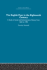 Image for The English Poor in the Eighteenth Century: A Study in Social and Administrative History