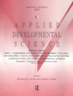 Image for Applied developmental science.: (Assessing the impact of September 11th, 2001, on children, youth, and parents in the United States : lessons from applied developmental science)