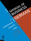 Image for Manual of business German: a comprehensive language guide