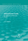 Image for International trade: an application of economic theory