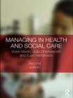 Image for Managing in health and social care