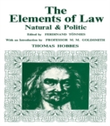 Image for The elements of law, natural and politic
