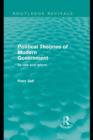 Image for Political theories of modern government: its role and reform