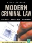 Image for Modern criminal law