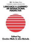 Image for Language and learning: an interactional perspective