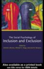 Image for The social psychology of inclusion and exclusion