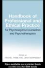 Image for Handbook of professional and ethical practice for psychologists, counsellors, and psychotherapists