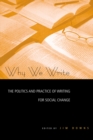 Image for Why we write: the politics and practice of writing for social change