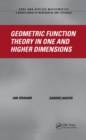 Image for Geometric function theory in one and higher dimensions : 255