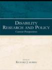 Image for Disability research and policy: current perspectives