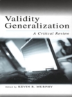 Image for Validity Generalization: A Critical Review
