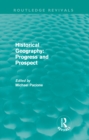Image for Historical geography: progress and prospect