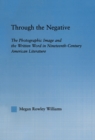 Image for Through the negative: the photographic image and the written word in nineteenth-century American literature