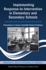 Image for Implementing response-to-intervention in elementary and secondary schools: procedures to assure scientific-based practices