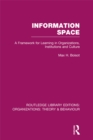 Image for Information space: a framework for learning in organizations, institutions and culture