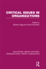 Image for Critical issues in organizations