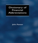 Image for Dictionary of financial abbreviations