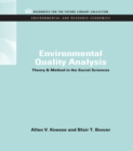 Image for Environmental quality analysis: theory &amp; method in the social sciences