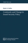 Image for Continuity and change in Israeli security policy