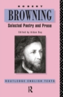Image for Robert Browning: selected poetry and prose