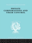 Image for Private corporations and their control