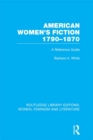 Image for AMERICAN WOMEN&#39;S FICTION, 1790-1870: A Reference Guide : Volume 15