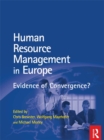 Image for Human resource management in Europe: evidence of convergence?