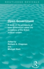 Image for Open government: a study of the prospects of open government within the limitations of the British political system