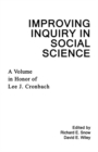 Image for Improving inquiry in social science: a volume in honor of Lee J. Cronbach