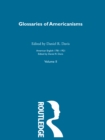 Image for Glossaries Of Americanisms   V