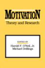 Image for Motivation: Theory and Research