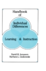 Image for Handbook of individual differences, learning, and instruction