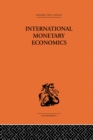 Image for International monetary economics
