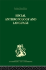 Image for Social anthropology and language