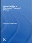 Image for Sustainability in European transport policy