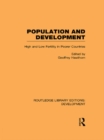 Image for Population and Development: High and Low Fertility in Poorer Countries