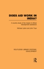 Image for Does Aid Work in India?: A Country Study of the Impact of Official Development Assistance