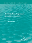 Image for Social development: its nature and conditions