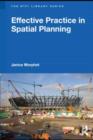 Image for Effective practice in spatial planning