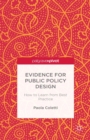 Image for Evidence for public policy design: how to learn from best practice