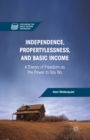 Image for Independence, propertylessness, and basic income: a theory of freedom as the power to say no