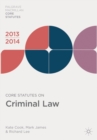 Image for Core Statutes on Criminal Law