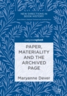 Image for Paper, Materiality and the Archived Page