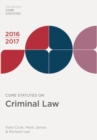 Image for Core statutes on criminal law 2016-17