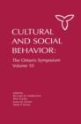 Image for Culture and Social Behavior : The Ontario Symposium, Volume 10